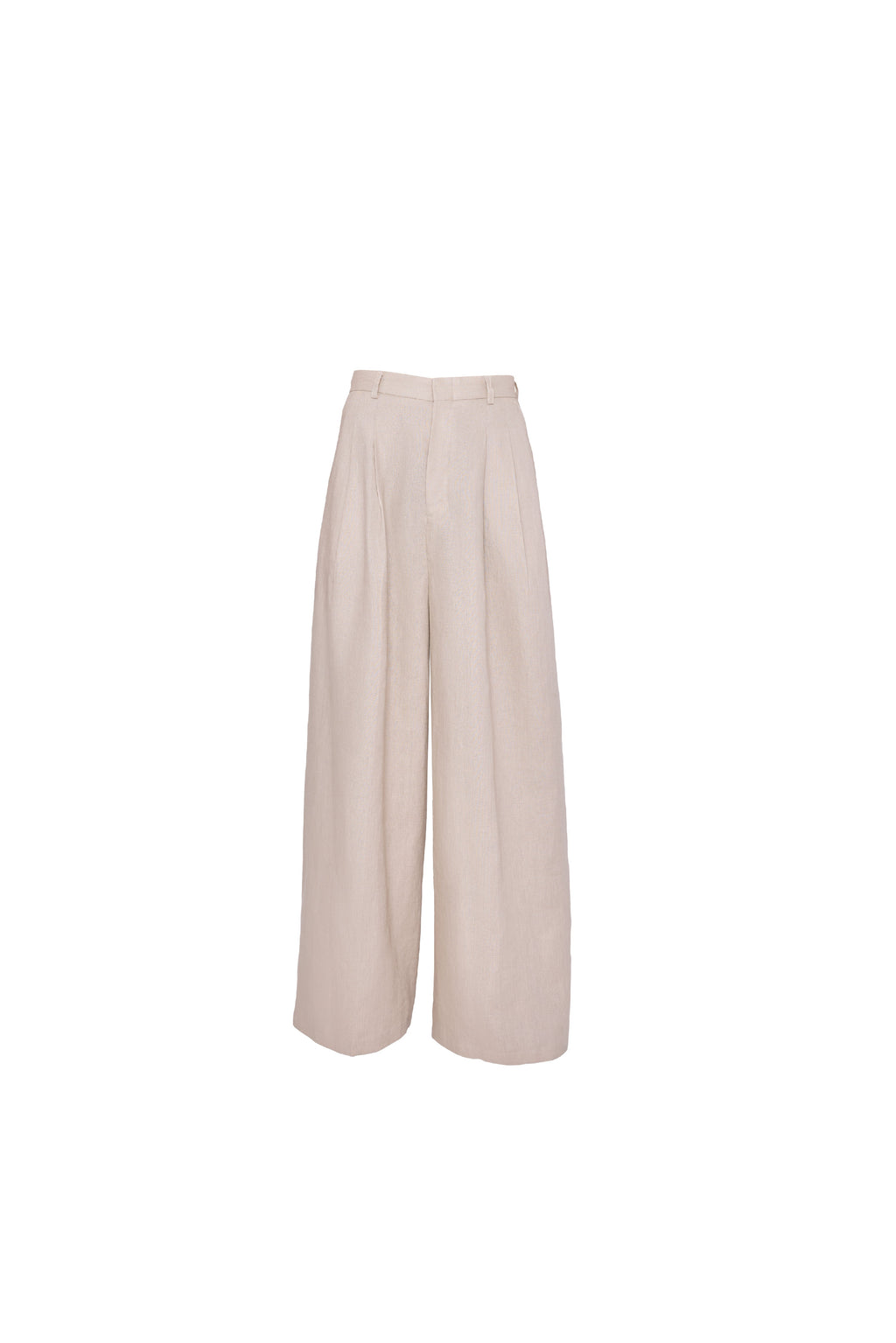 Beige Linen Pants