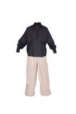 Black Pleated Linen Shirt