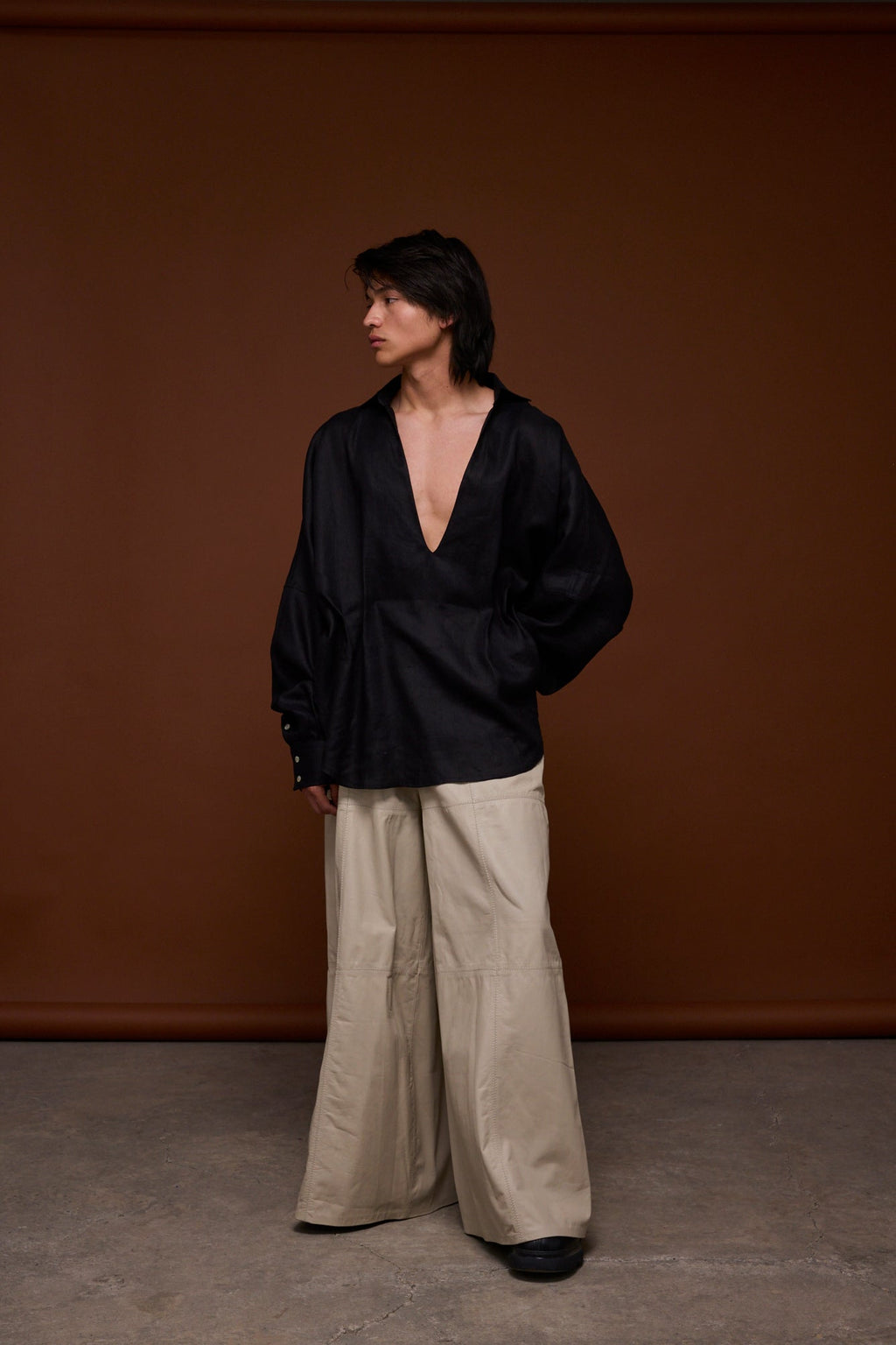 Pantalón sand cuero