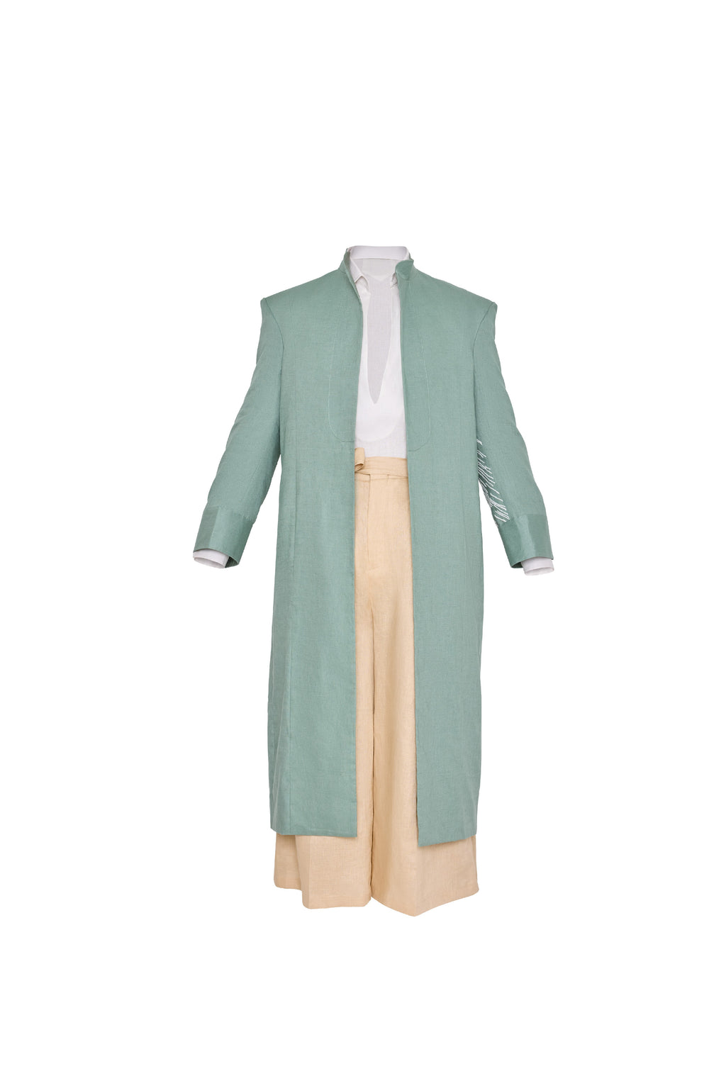 Green Linen Caftan