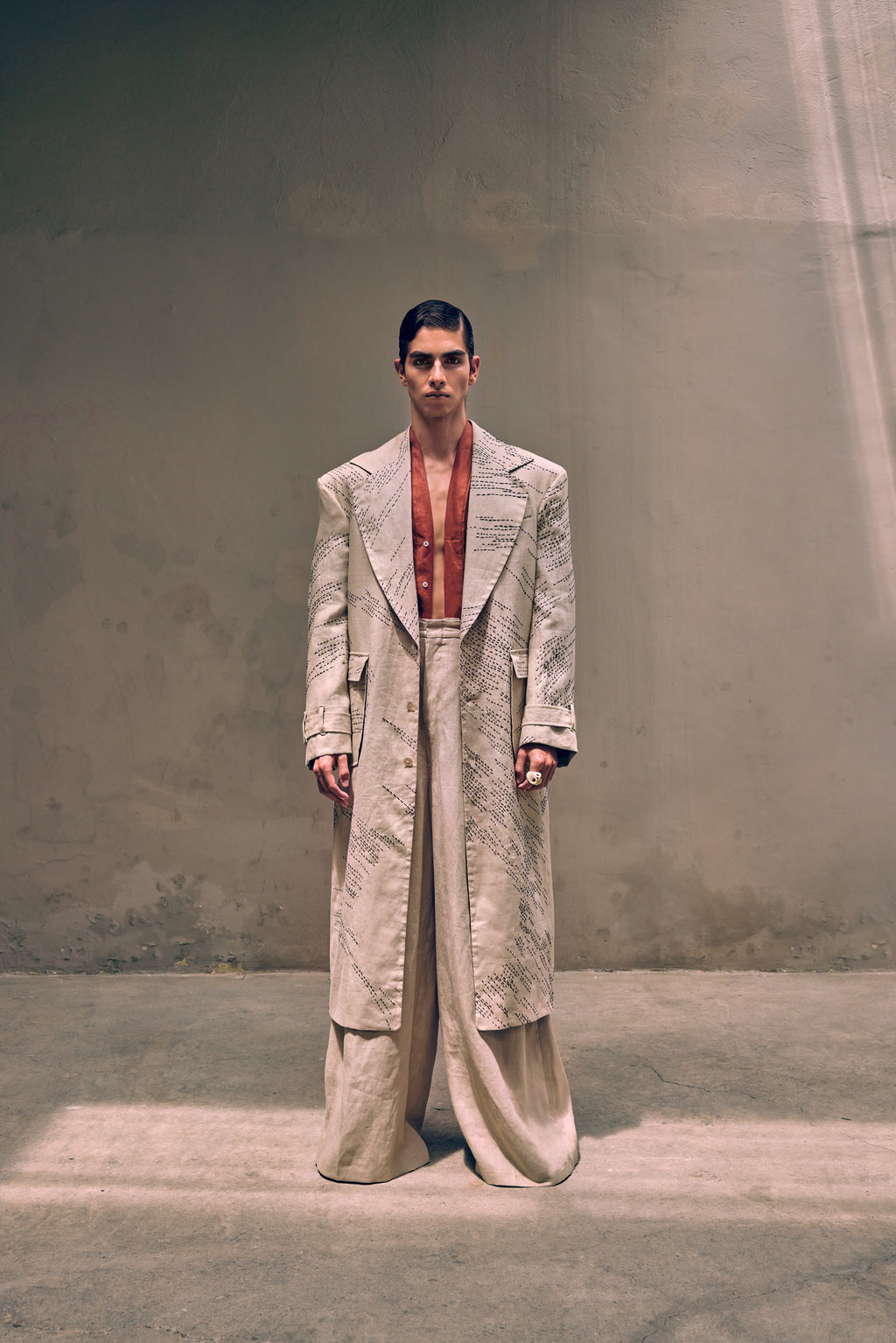 Beige Linen Pants