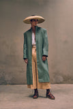 White Pleated Linen Shirt