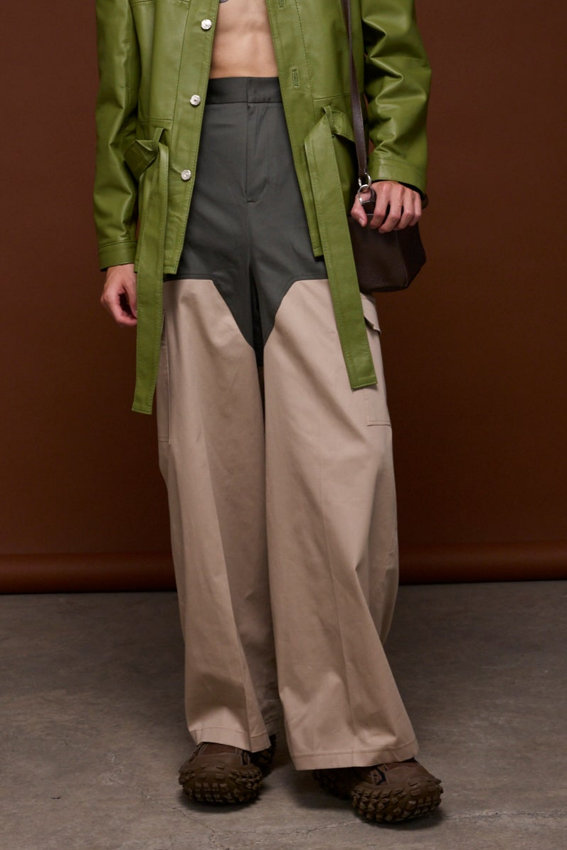 Bicolor Green and Sand Pants