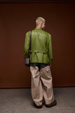 Pantalon bicolor verde y sand 