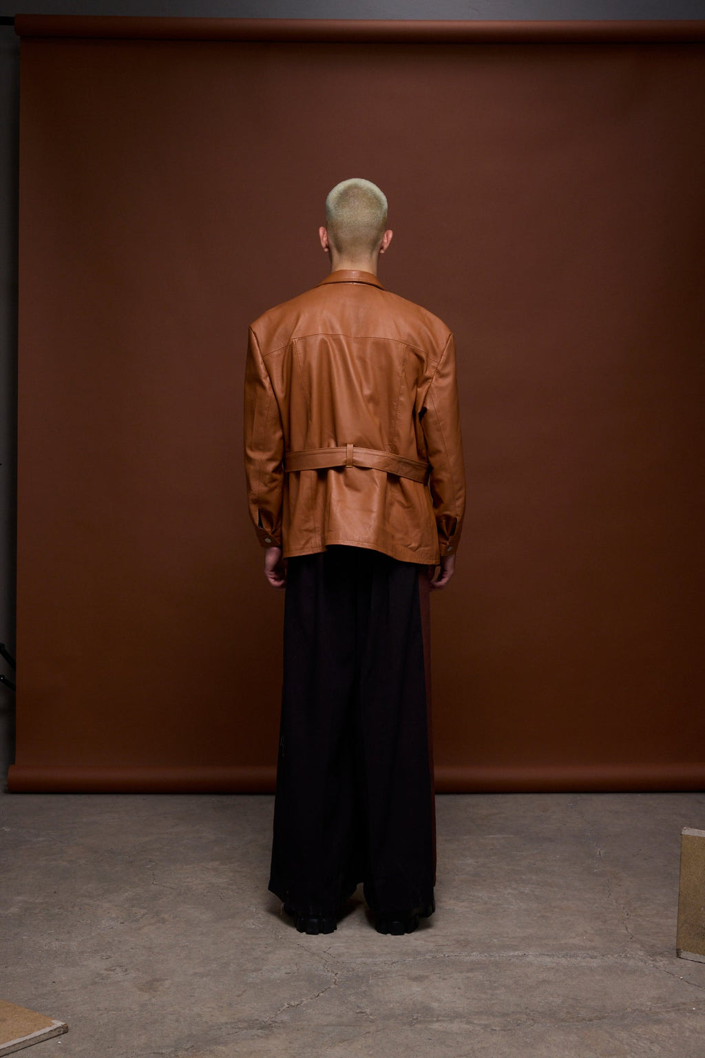 Pantalon degrade café y negro 