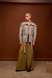 Chaqueta cuero gris