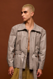 Grey Leather Jacket