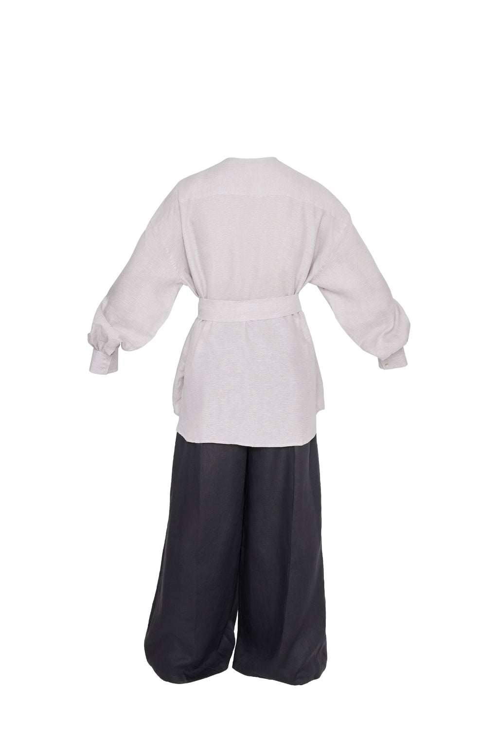 Stone Linen Kimono Shirt